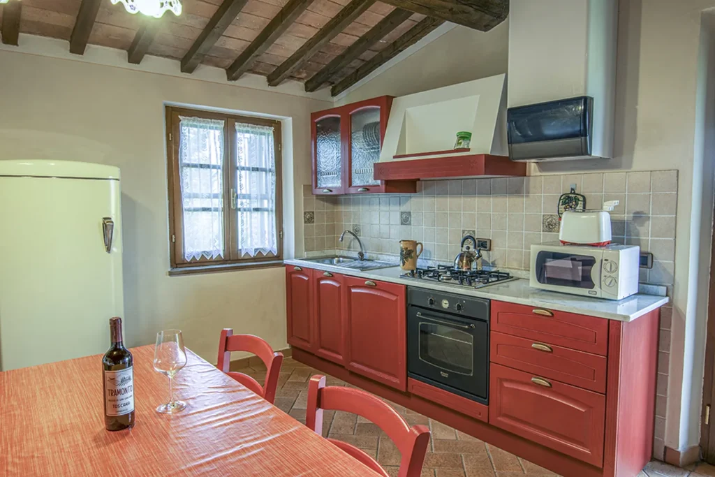 Hartje toscane agriturismo san giacomo appartement gelsomino keuken