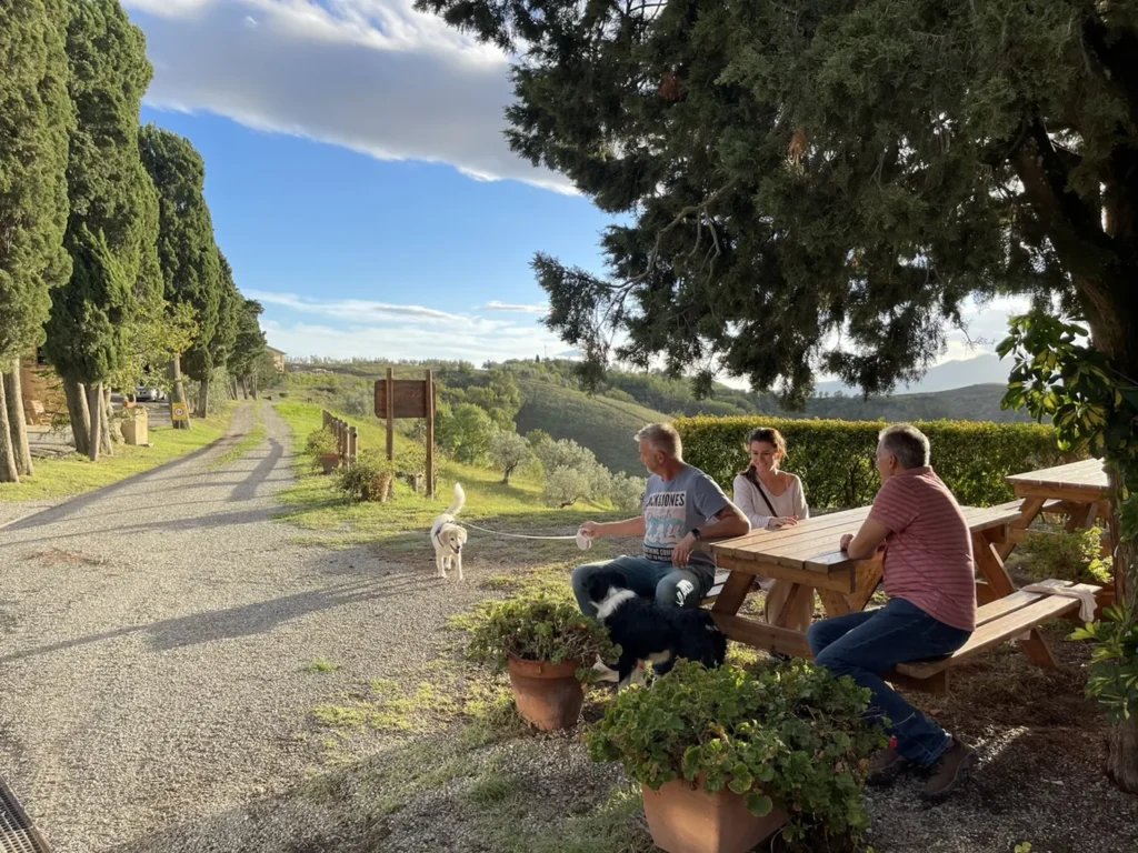 Hartje toscane agriturismo san giacomo terras uitzicht