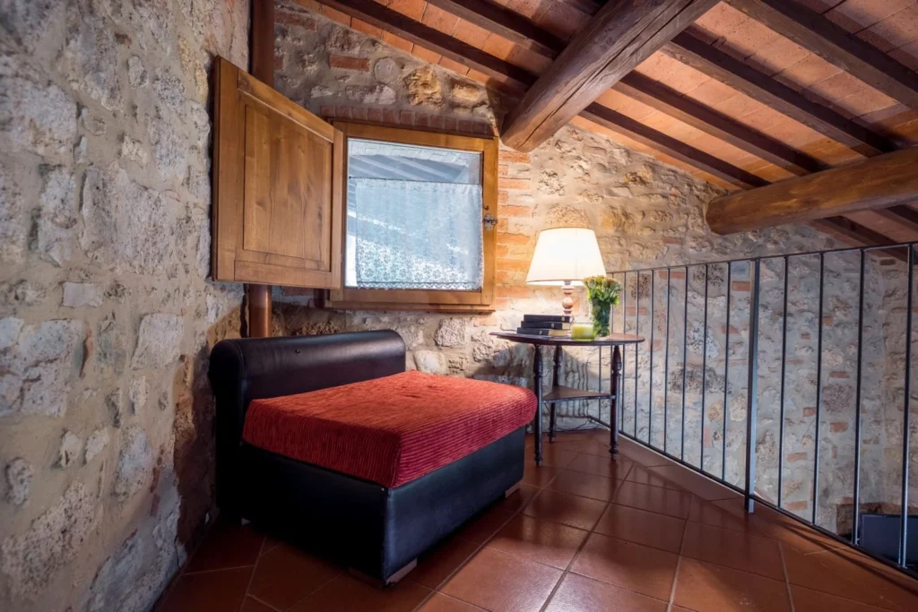 Hartje toscane borgo santinovo soppalco slaapkamer