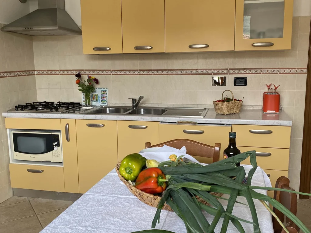 Liguria agriturismo benza casa mimosa keuken