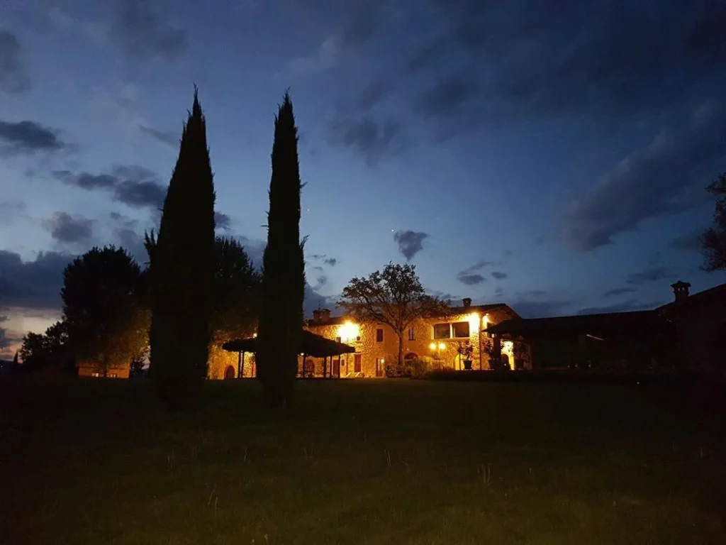 Noord toscane antico fio landgoed in de avond