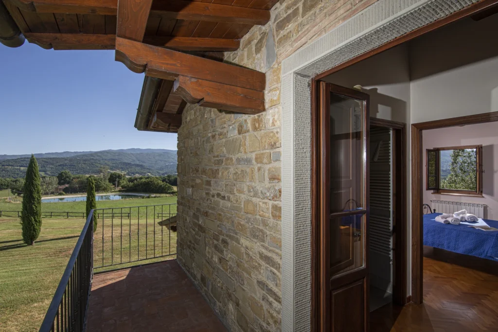Noord toscane antico fio villa bruno balkon met uitzicht