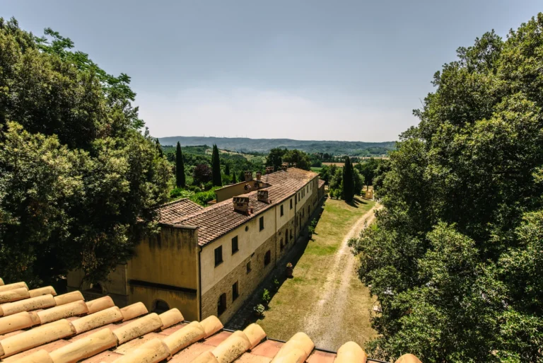 Noord toscane tenuta quarrata uitzicht op landgoed