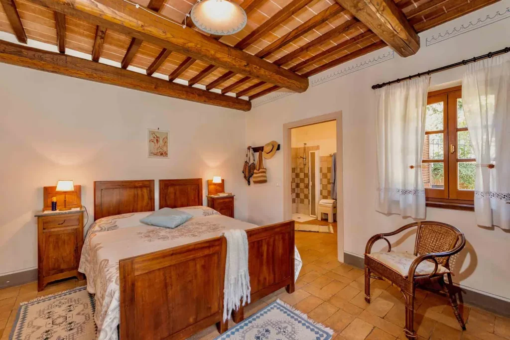 Umbrie agriturismo malagronda leccio slaapkamer twee bedden
