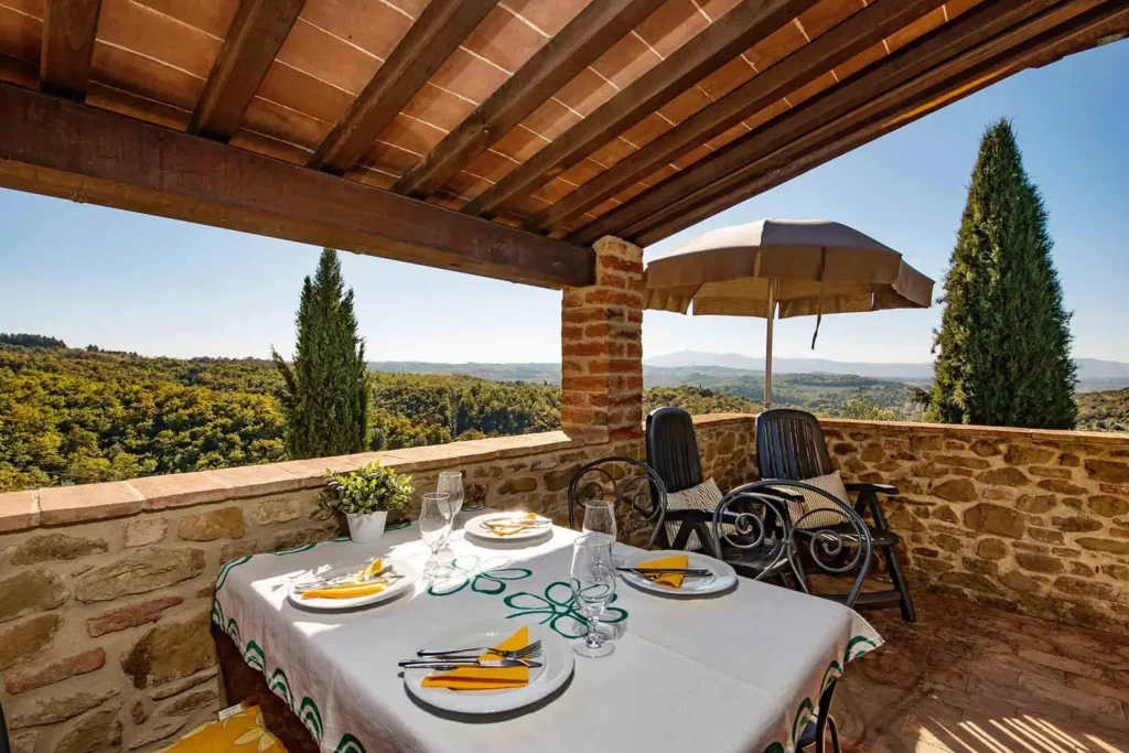 Umbrie agriturismo malagronda olivo overdekt terras