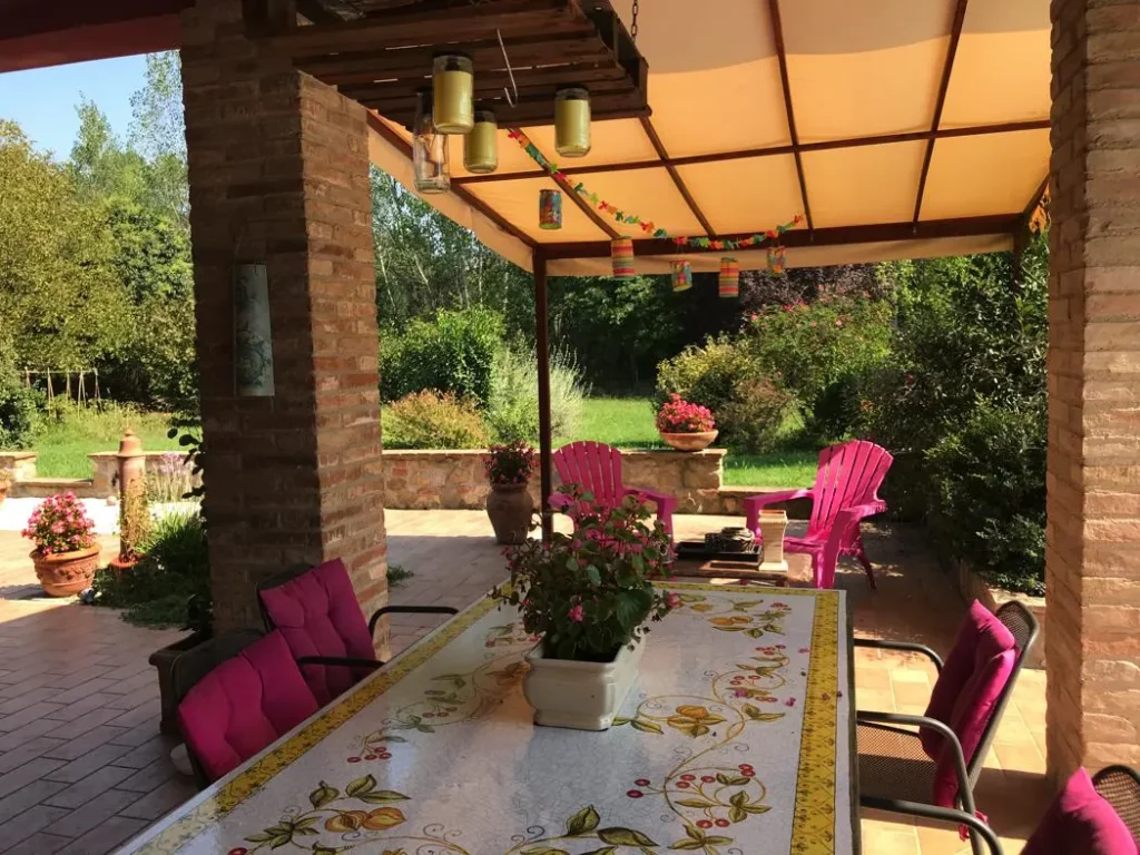 Umbrie casa cosetta algemeen terras gedekte eettafel