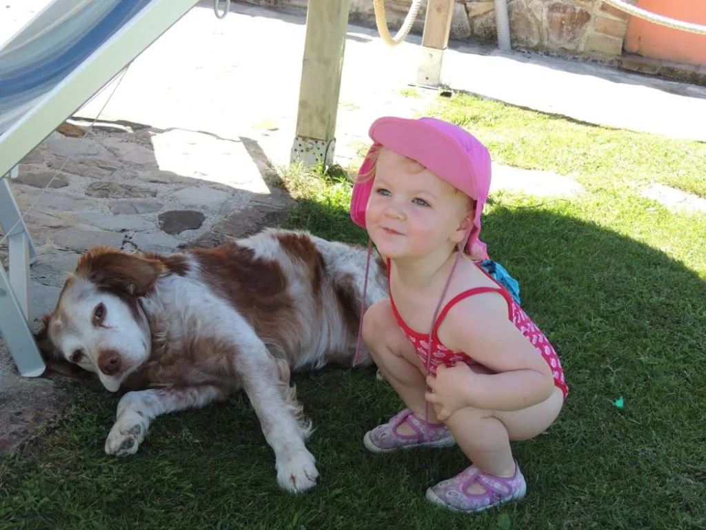 Umbrie case corboli algemeen kind met hond