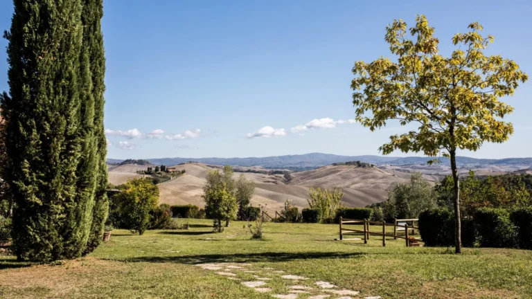 Zuid toscane agriturismo caliano tuin uitzicht