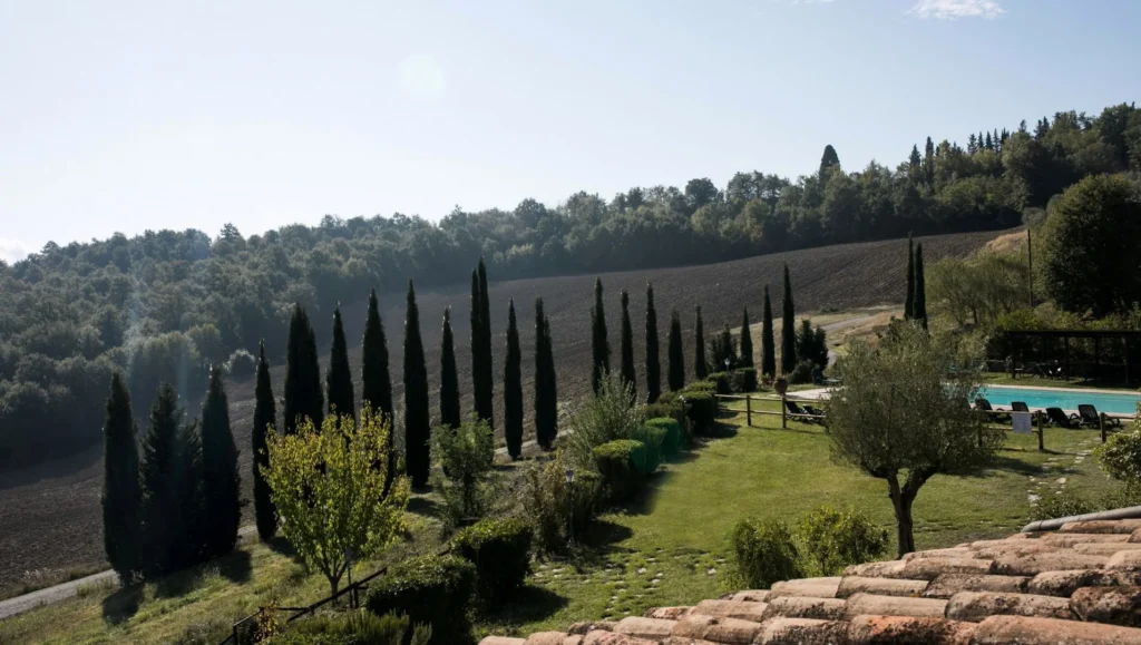 Zuid toscane agriturismo caliano zwembad cipressen