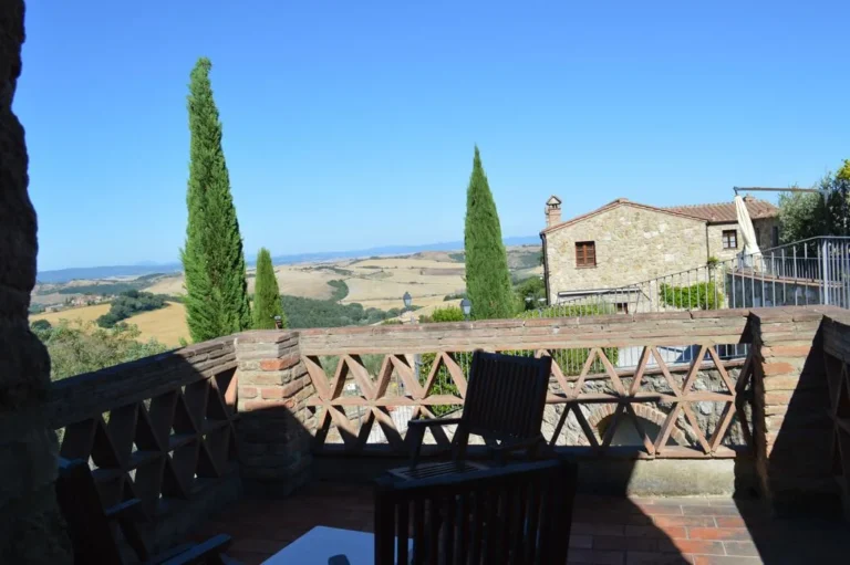 Zuid toscane casale dei monaci terras uitzicht