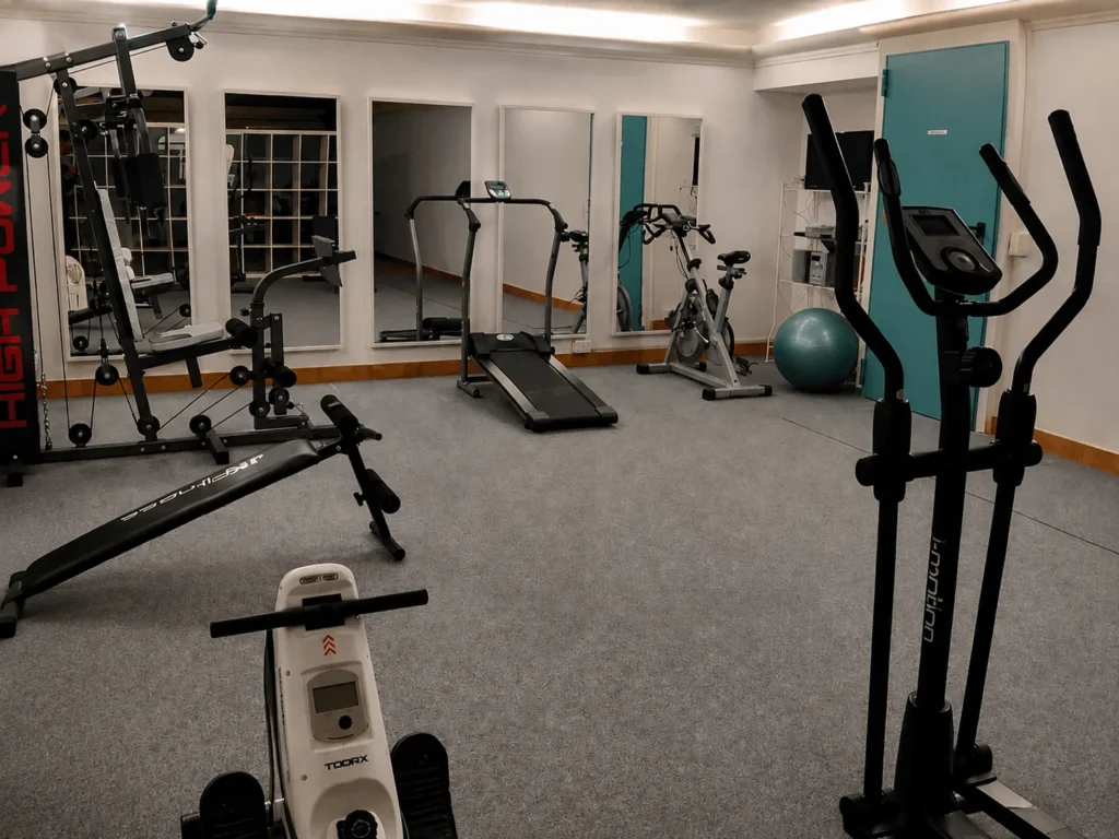 Hartje toscane borgo della meliana fitnessruimte met sporttoestellen