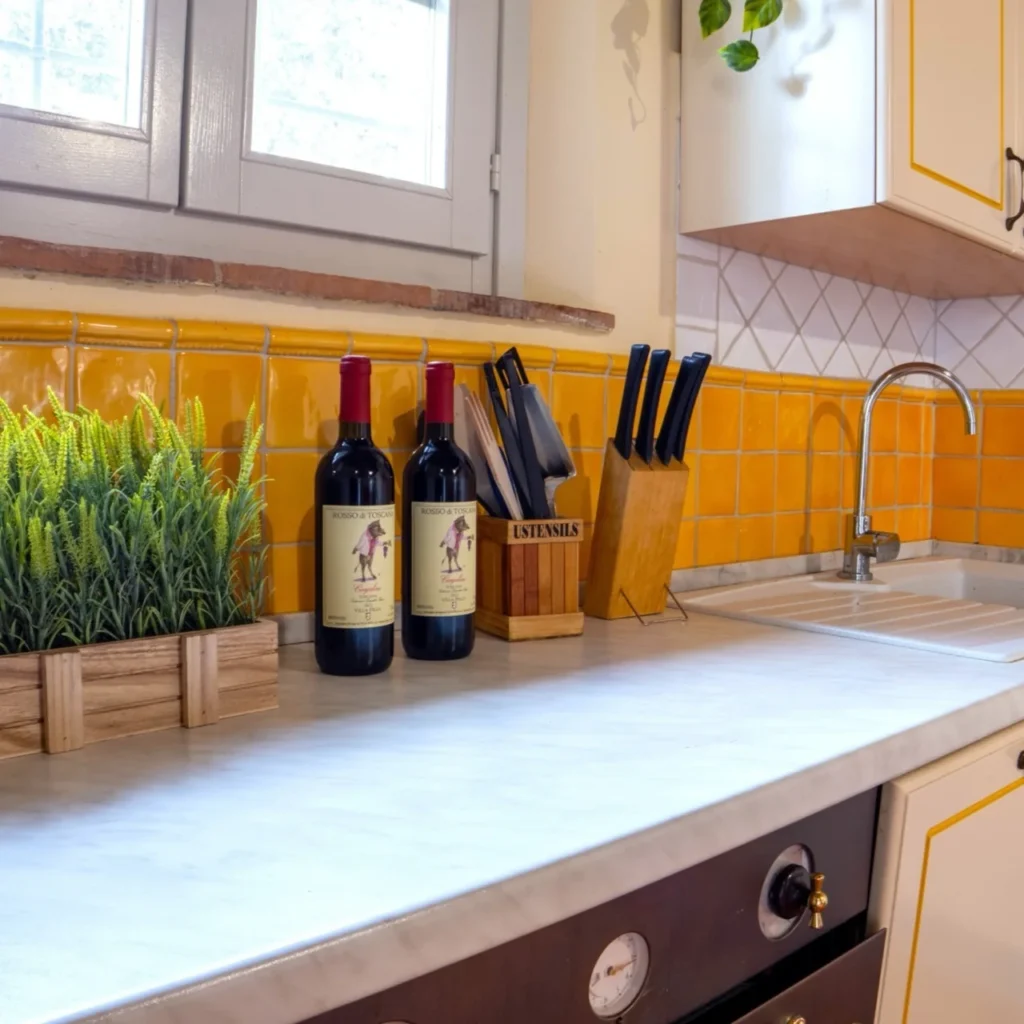 Hartje toscane borgo della meliana keukenblad met spoelbak en oven