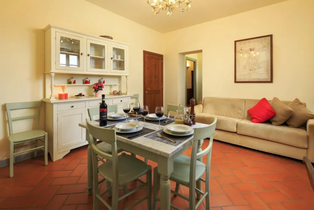 Noord toscane agriturismo streda appartement syrah keuken met eettafel