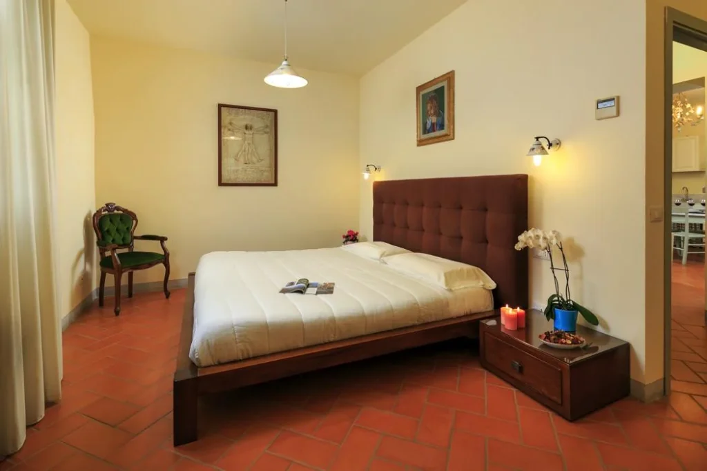 Noord toscane agriturismo streda appartement syrah slaapkamer