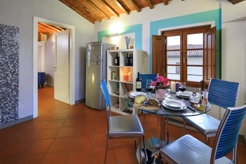 Noord toscane agriturismo streda appartement tromba woonkeuken