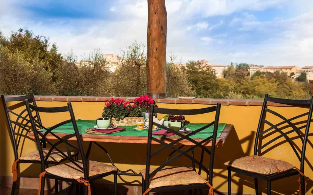 Toscaanse kust agriturismo il frutteto lampone terras tafel