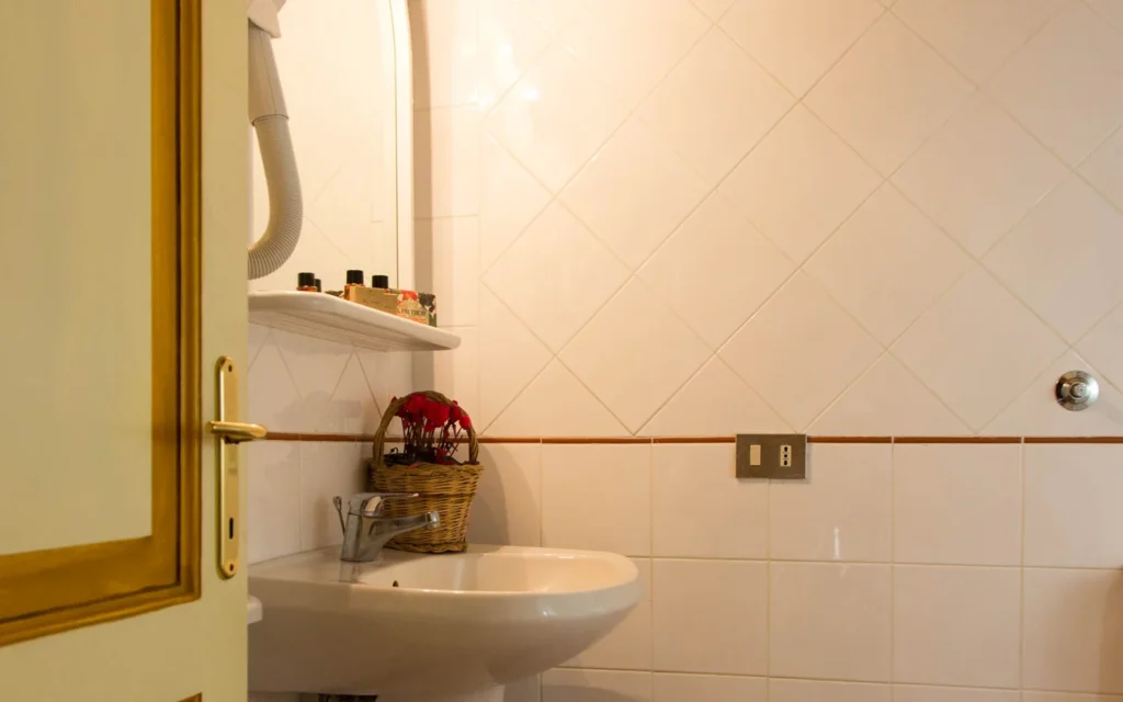 Toscaanse kust agriturismo il frutteto mela badkamer douche
