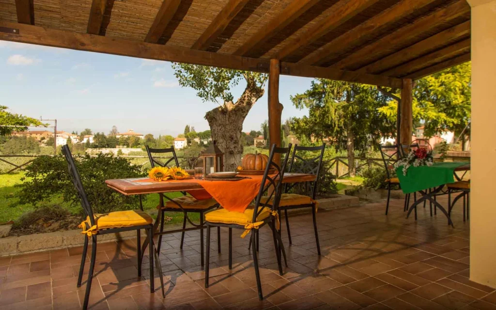 Toscaanse kust agriturismo il frutteto mela terras tafel