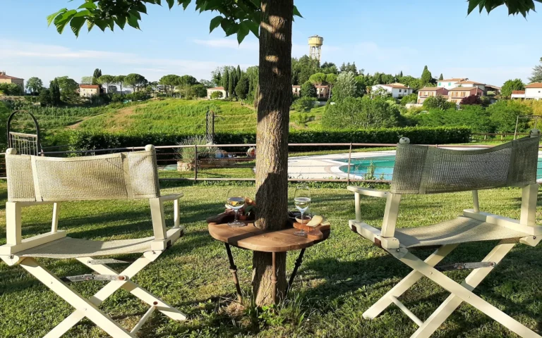 Toscaanse kust agriturismo il frutteto tuin zitplek